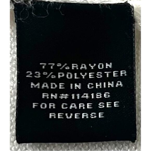 VERVE AMI OPEN- FRONT SLIGHTLY RUFFLED HEMLINE SWEATER, WOMENS-XL-IVORY, LNG SLV - Picture 11 of 12